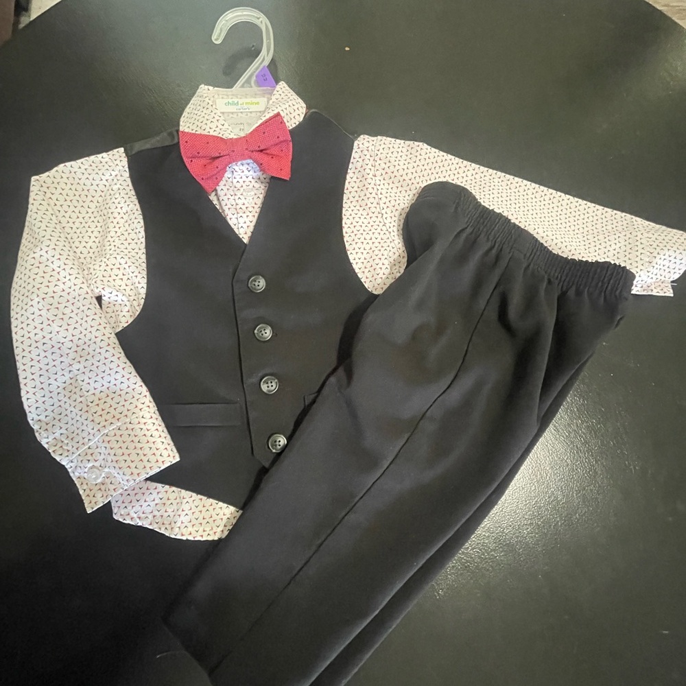 Boys black suit set